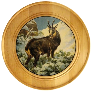 Disco de honor de madera maciza Ø 30 cm