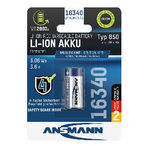 AKAH Dispositivos de visión nocturna para coto y observación von AKAH ANSMANN Li-Ion Akku 16340 / RCR123 50802000