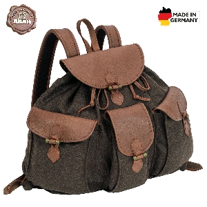 AKAH Mochilas para caza y outdoor von AKAH AKAH Rucksack Loden de Luxe mit Elch-Leder 61314001