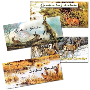 Regalos especiales para cazadores von AKAH Geschenkgutscheine à 8 Stück 78464000