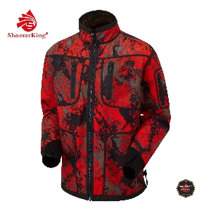 Chaquetas softshell para caza y outdoor von AKAH Chaqueta softshell reversible SHOOTERKING Forest Mist rojo 81185004