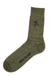 Medias y calcetines para exteriores von AKAH Calcetín de hombre hojas de roble 85827001