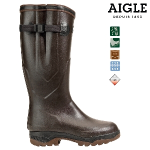 AKAH Botas de goma para coto y actividades al aire libre von AKAH AIGLE PARCOURS® 2 Iso braun 86547036