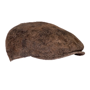 Gorra plana hombre cuero