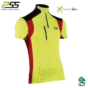 Camiseta de manga corta PSS X-treme Skin amarillo/rojo
