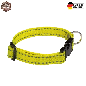 AKAH collar cachorro amarillo neón
