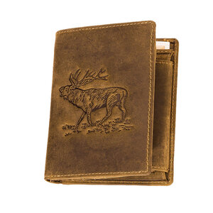 Regalos especiales para cazadores von AKAH Geldbörse Hochformat mit Hirschprägung 78564000