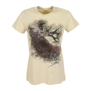 ALMTRACHT Camiseta señora ciervo, beige